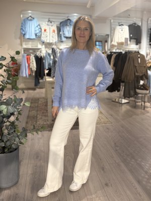 Zoom bild av Hailey - Jeans med raka vida ben - Vita