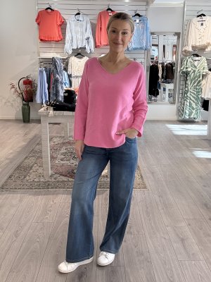 Zoom bild av Adelina - Vid byxa med resår - Denim