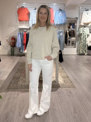 Zoom bild av Saida - Kort sweatshirt med resår i nederkant - Greige