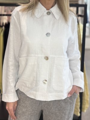 Zoom bild av Lava - Jacka i lin och viskos - Vit