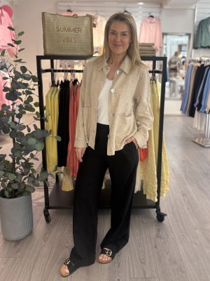 Zoom bild av Lava - Jacka i lin och viskos - Sand Melange / Beige