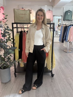 Zoom bild av Lava - Jacka i lin och viskos - Sand Melange / Beige