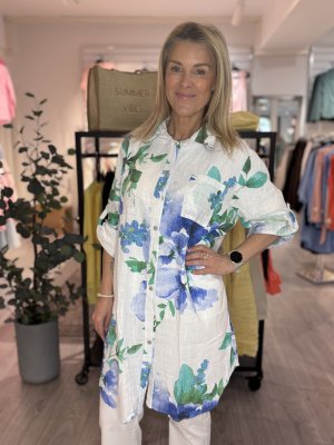 Zoom bild av Milou - Långskjorta - Blå - OneSize