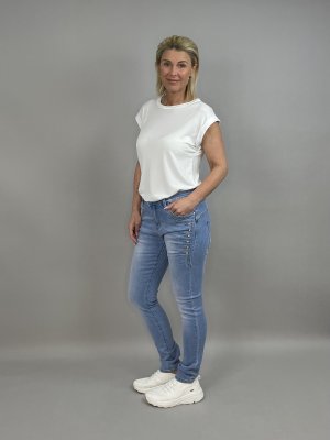 Jeans med bling på sidan 