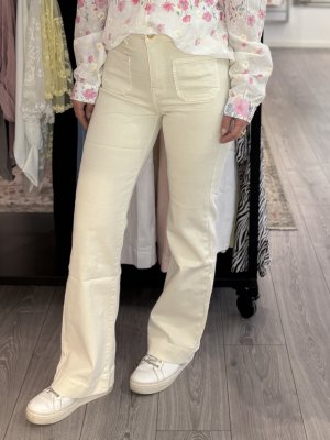 Zoom bild av Melina - Jeans med fickor fram - Beige