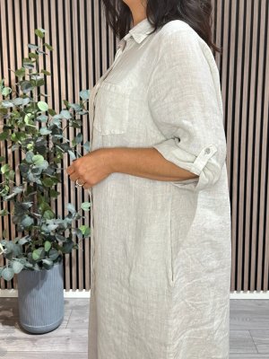 Lovisa - Linneklänning - Beige