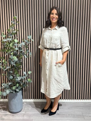 Lovisa - Linneklänning - Beige