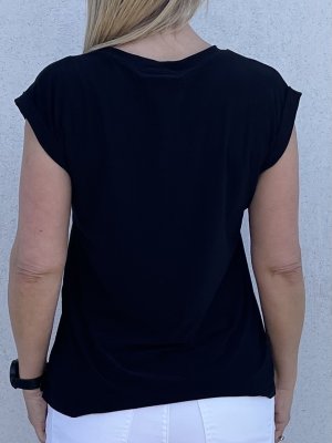 Zoom bild av Low - Enfärgad topp - Svart