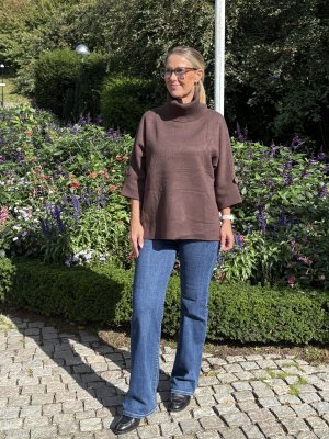 Zoom bild av Emma - Stickad polo - Brun - One size