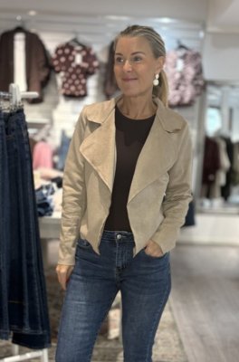 Zoom bild av Kavaj i mocka imitaion - Beige 