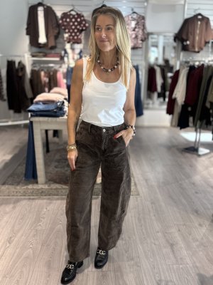 Zoom bild av Olivia - Barellbyxa Manchester - Brun