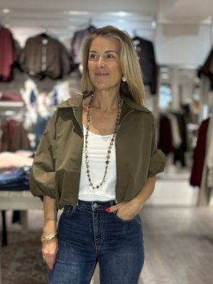 Zoom bild av Nelly - Jacka med puffärm - Khaki