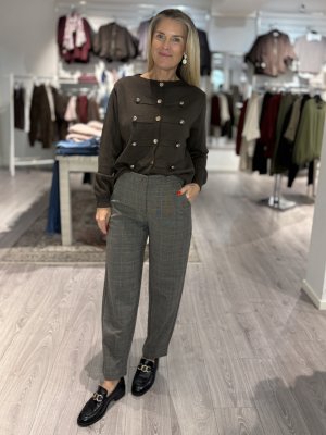 Zoom bild av Micaela - Kofta med dekorativa knappar - Brun - One Size