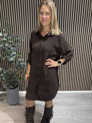 Zoom bild av Anette - Långskjorta - Brun - One Size