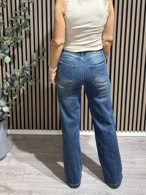 Summer - Jeans med guldknappar - Mellan denim
