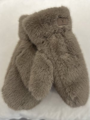 Zoom bild av Pälsvantar - Taupe - One Size