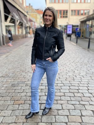 Zoom bild av Duna - Jacka i skinnimitation - Svart