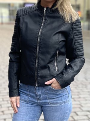 Zoom bild av Duna - Jacka i skinnimitation - Svart