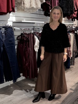 Jules - Vid ankel byxa med resår - Brun