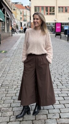 Jules - Vid ankel byxa med resår - Brun