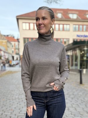 Katie - Tröja med polo och knappar - Morel