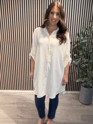 Zoom bild av Anette Långskjorta - Ljusbeige - One Size