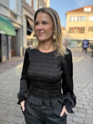 Zoom bild av Nix - Topp med smock - Svart