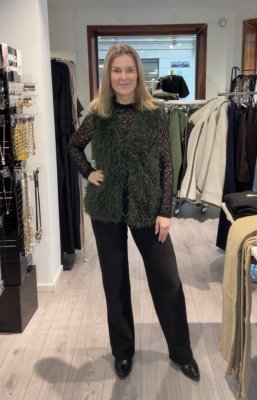 Annika - Stretchbyxa med resår - Svart