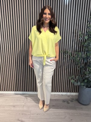 Zoom bild av Nova - Topp med knyt - Gul - One Size