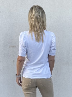 Zoom bild av Fenja -T-shirt med puffärm - Vit