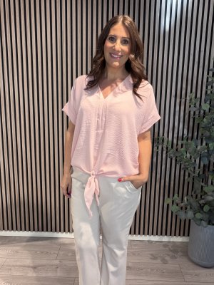 Zoom bild av Nova - Topp med knyt - Rosa - One Size