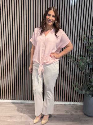 Zoom bild av Nova - Topp med knyt - Rosa - One Size
