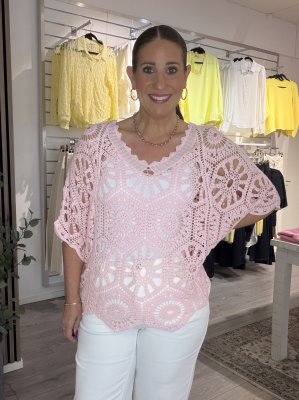 Zoom bild av Jenny - Virkad topp - Rosa - One Size