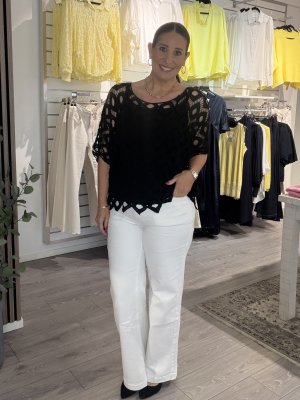 Zoom bild av Fia - Virkad topp - Svart - One Size