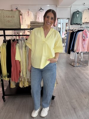 Zoom bild av Kamelia - Blus med ballongärm - Gul