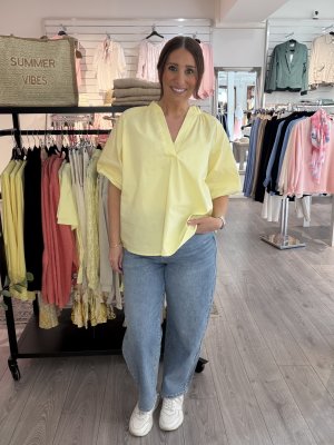 Zoom bild av Kamelia - Blus med ballongärm - Gul