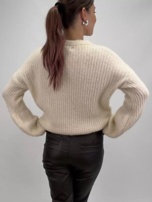 Zoom bild av Mallan - Tröja med ballongärm - Creme - One Size