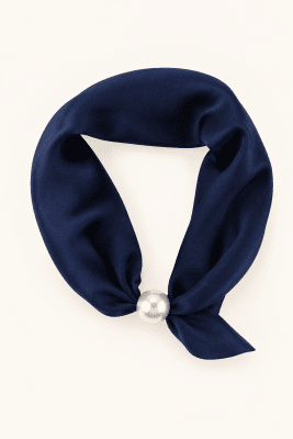 Zoom bild av Joanna - Scarves med magnetclip- Marinblå