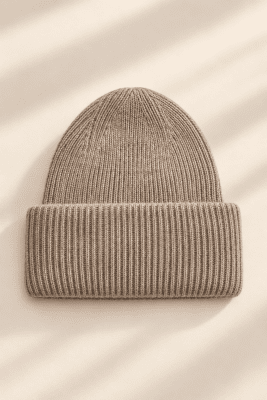 Zoom bild av Rut - Stickad mössa - Taupe
