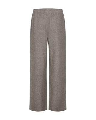 Zoom bild av Favoritbyxan Lava - En lång byxa i lin och viskos - Morel melange