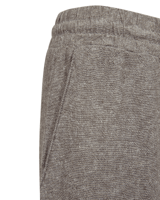 Zoom bild av Favoritbyxan Lava - En lång byxa i lin och viskos - Morel melange