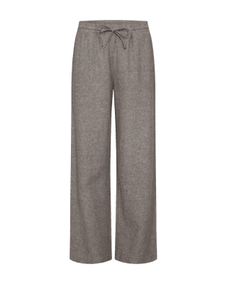 Zoom bild av Favoritbyxan Lava - En lång byxa i lin och viskos - Morel melange