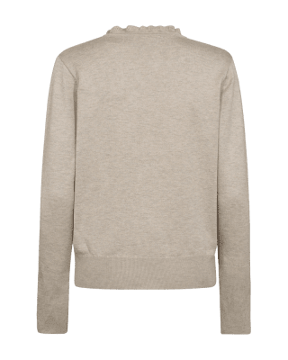 Zoom bild av Katie - Tröja med dekorativa knappar - Ljusbeige
