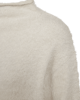 Zoom bild av Cat - Tröja med rullad halskrage - Ljus beige
