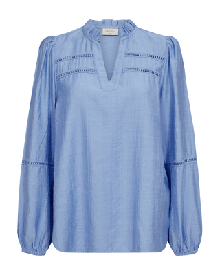 Zoom bild av Antina - V-ringad blus - Ljusblå