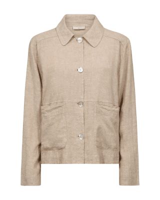 Zoom bild av Lava - Jacka i lin och viskos - Sand Melange / Beige