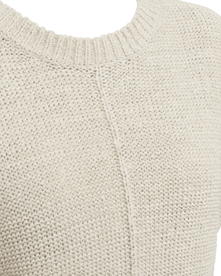 Zoom bild av Stickad härlig väst - Ljusbeige