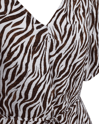 Zoom bild av Mele - Zebramönstrad klänning