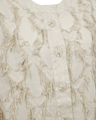 Zoom bild av Folly - Jacka med fransar - Beige