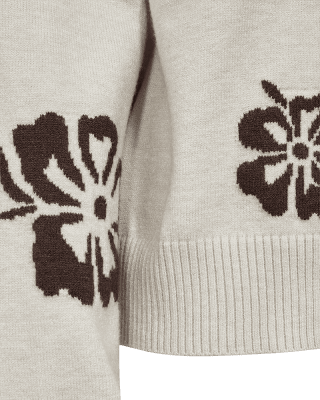 Zoom bild av Alpi - Mönstrad pullover - Ljusbeige / Brun